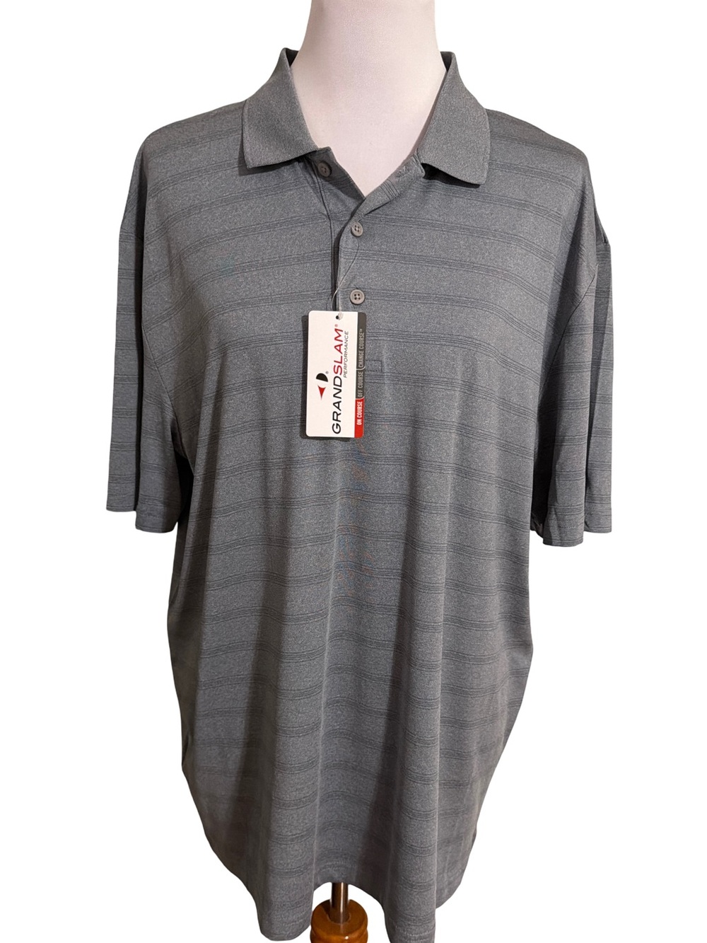 Grand Slam Men's Heather Gray Polo